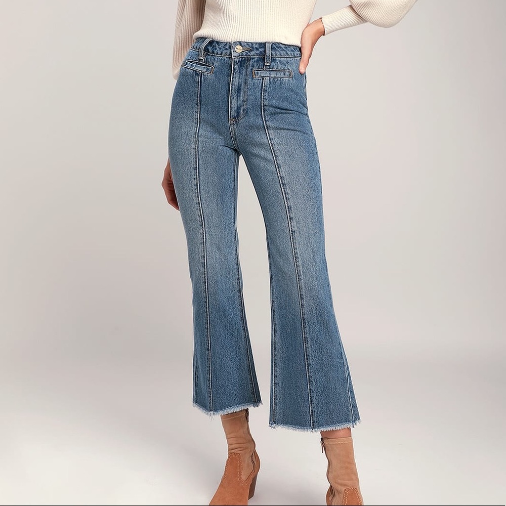 The Amuse Society Flare Cropped Jeans